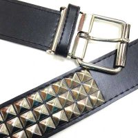 日本製　40mm　カシメベルト　No.849　3列　角ピラ