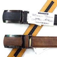 紳士　ビジネスベルト　30mm　オートロック　コンフォート　合皮×SP革　革張りバックル