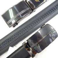 紳士　ビジネスベルト　35mm　オートロック　ボタン式　スプリットレザー　エポバックル