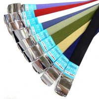 日本製　約38mm帯　綿　作業用ベルト　GI　ローラーバックル