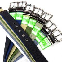 日本製　約38mm帯　ナイロン　作業用ベルト　1P　黒ニッケル