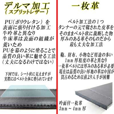 画像8: 30mm　学生ベルト　スプリットレザー　一枚革　コードバン仕上げ