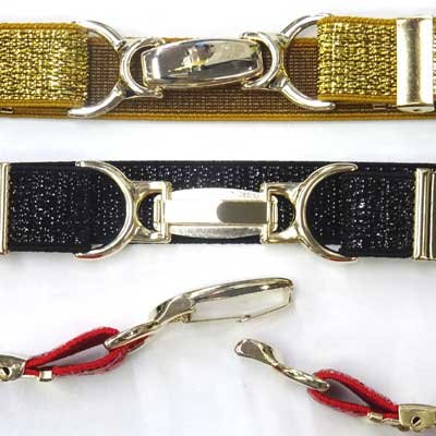 画像4: 日本製　20mm　ビットベルト　ゴムベルト　ウエストマーク　ラメ