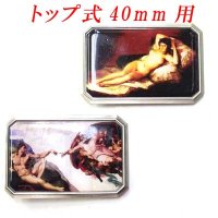 メキシコ製 　メンズ　40mm　バックル　トップ式　エポ入り　絵画
