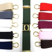 日本製　30mm　学生用　スカートベルト　ゴムベルト　裾上げ　ゴールドメッキ　無地
