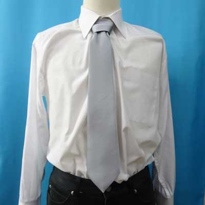 画像3: 日本製　礼装　グレーネクタイ　正絹　朱子　無地　手付ループ