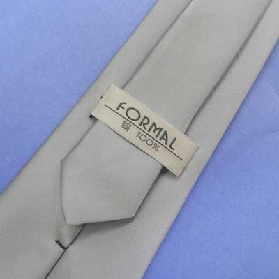 画像4: 日本製　礼装　グレーネクタイ　正絹　朱子　無地　手付ループ