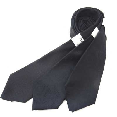 画像2: 日本製　礼装　黒ネクタイ　正絹（シルク）　柄入　撥水加工　廃番　2055-191