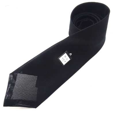 画像2: 日本製　礼装　黒ネクタイ　正絹　シルク100%　柄入り　夏用　紗織　2055-291