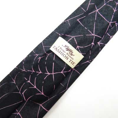 画像4: 日本製　ネクタイ　ユニセックス　綿　蜘蛛の巣柄