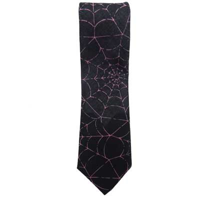 画像5: 日本製　ネクタイ　ユニセックス　綿　蜘蛛の巣柄