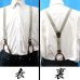 画像2: 【受注生産品】 返品不可 日本製 20ｍｍ Y型 サスペンダー 背革 七々子 カシメ ボタン式 博多織調 マンボ無地 (2)