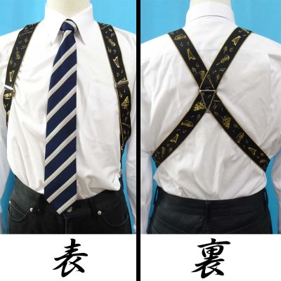 画像2: 【受注生産品】返品不可 超ロング 大きめ 日本縫製 35mm ホルスター サスペンダー 合皮×カン GC ゲバルト 音楽　楽器