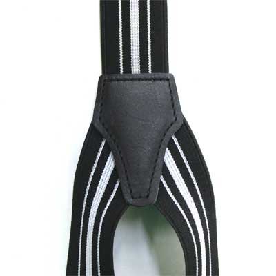 画像3: 日本製 30ｍｍ Y型サスペンダー 背革 七々子 ボタン式 カシメ 博多織調 モーニング