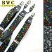 画像1: 【受注生産品】 返品不可 日本製 30ｍｍ Y型 BWC サスペンダー ハンドプリント 音楽 音符 (1)