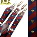 画像1: 【受注生産品】 返品不可 日本製 30ｍｍ Y型 BWC サスペンダー ハンドプリント レジメンタルストライプ (1)