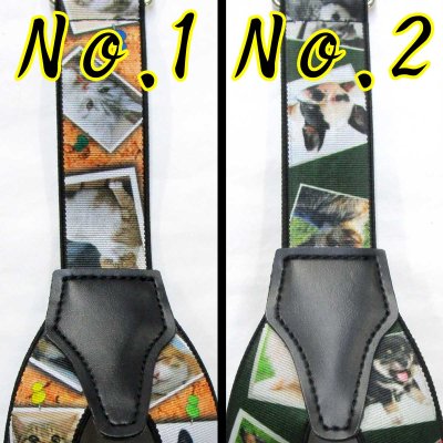 画像3: 【受注生産品】 返品不可 日本製 30ｍｍ Y型 BWC サスペンダー ハンドプリント ペット