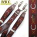 画像1: 【受注生産品】 返品不可 日本製 30ｍｍ Y型 BWC サスペンダー ハンドプリント アーガイルホース (1)