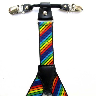 画像3: 【受注生産品】 返品不可 日本製 30ｍｍ Y型 BWC サスペンダー ハンドプリント レインボー