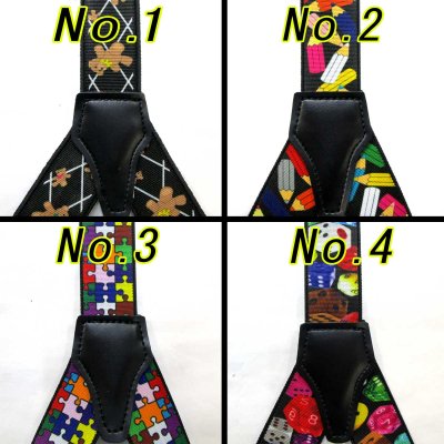 画像3: 【受注生産品】 返品不可 日本製 30ｍｍ Y型 BWC サスペンダー ハンドプリント おもちゃ