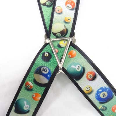 画像3: 日本製30ｍｍX型サスペンダー　ハンドプリント　ビリヤード