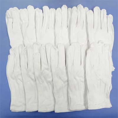 画像2: 紳士用白手袋　綿　品質管理用白手　12双束