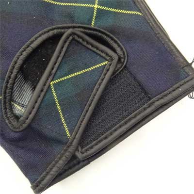 画像3: 日本製　ドライブ手袋　指切り　フィンガーレス　本革／TR　コンビタータンチェック