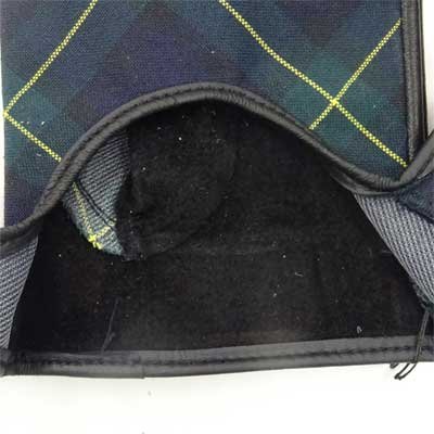 画像4: 日本製　ドライブ手袋　指切り　フィンガーレス　本革／TR　コンビタータンチェック