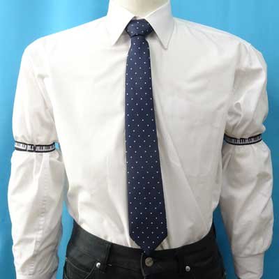 画像3: 日本製　アームバンド　腕輪　袖丈調整　ゴム　ハンドプリント　音楽