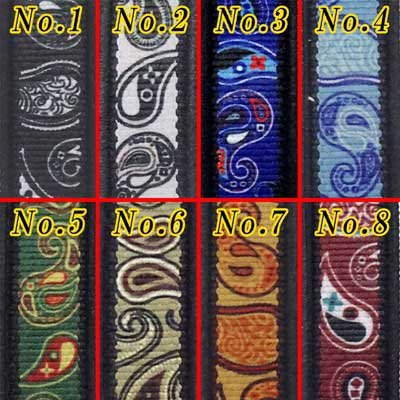 画像3: 日本製　裄吊り　シャツガーター　袖丈調整　ゴム　CR　ハンドプリント　ペイズリー