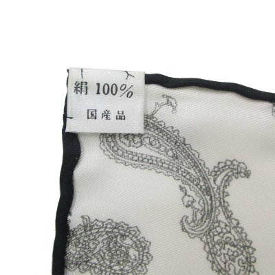 画像3: 日本製　ポケットチーフ　ハンカチーフ　正絹　シルク　コンビデザイン
