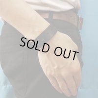 日本製　本革　リストバンド　ブレスレット　20mm　穴空き