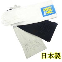 日本製　日除け手袋　ショート　花刺繍A