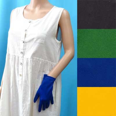 画像1: 日本製　婦人　ナイロン手袋　ショート　手染め　無地