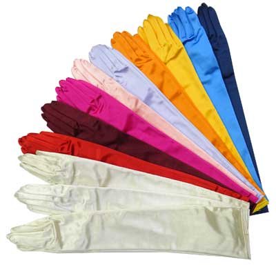 画像2: 日本製　ウェディング手袋　スパンサテン　ロング　50　カラー