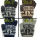 画像5: 日本製 紳士 ニット手袋 メンズ 二重手袋 No.2794 鹿柄 2指タッチパネル対応 (5)