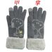 画像2: 台湾製　レディース　ニット手袋　タッチパネル対応　二重手袋　インナーボア　スヌーピー　SN4100023　黄刺繍 (2)