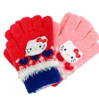 日本製　子供用　手袋　五指　ハローキティ　KT41303