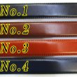 画像4: 日本製 紳士 ビジネスベルト 約30mm フェザー 両面本革 ディバイド 訳アリ (4)