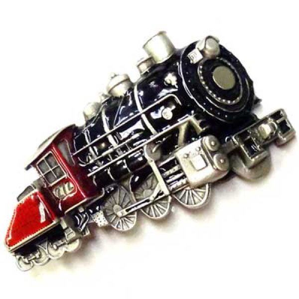 画像3: メキシコ製 　メンズ　40mm　バックル　トップ式　エポ入り　列車 (3)