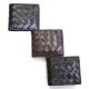 画像: インド製　本革　牛吟革　二つ折り財布　ブロックチェック