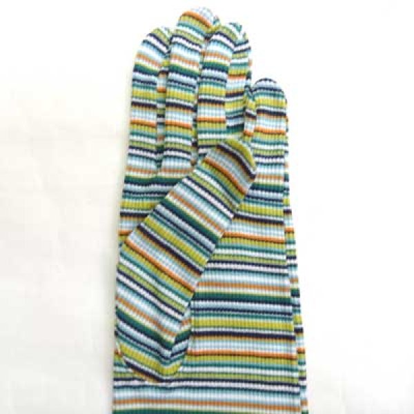 画像3: 日本製　日除け手袋　ショート　ボーダー (3)
