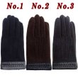 画像5: 中国製　メンズ　ジャージ手袋　縫手袋　ウール　ライナーボア　三本線　袖口合皮　No.1003-2(A) (5)