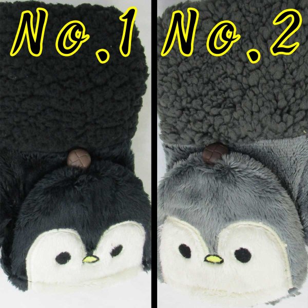 画像5: レディース　ニット手袋　指無し　キャップ付き　アニマル　ペンギン　カフスボア (5)