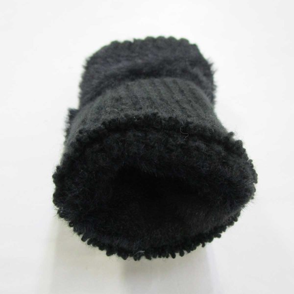 画像3: レディース　ニット手袋　指無し　キャップ付き　ふわふわボア　モチーフ　柴犬 (3)