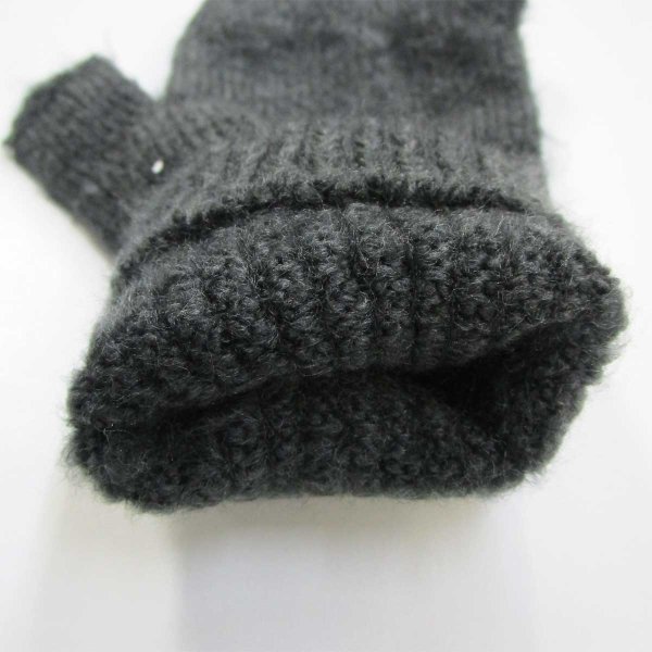 画像3: 日本製 レディース 婦人 ニット手袋 指無し #4373124 無地 (3)